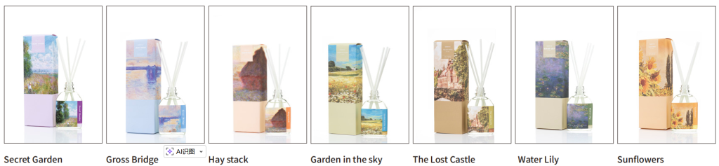 Oil Painting Landscape Garden, Bridge, Castle, Lily – iColor OEM Aromatherapy Fragrance 2