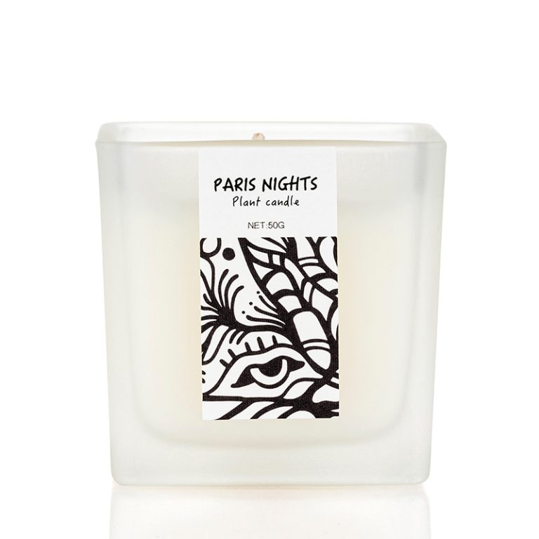 Paris Nights Candle | Botanical Amber – iColor OEM Frosted Square Glass Plant Candle