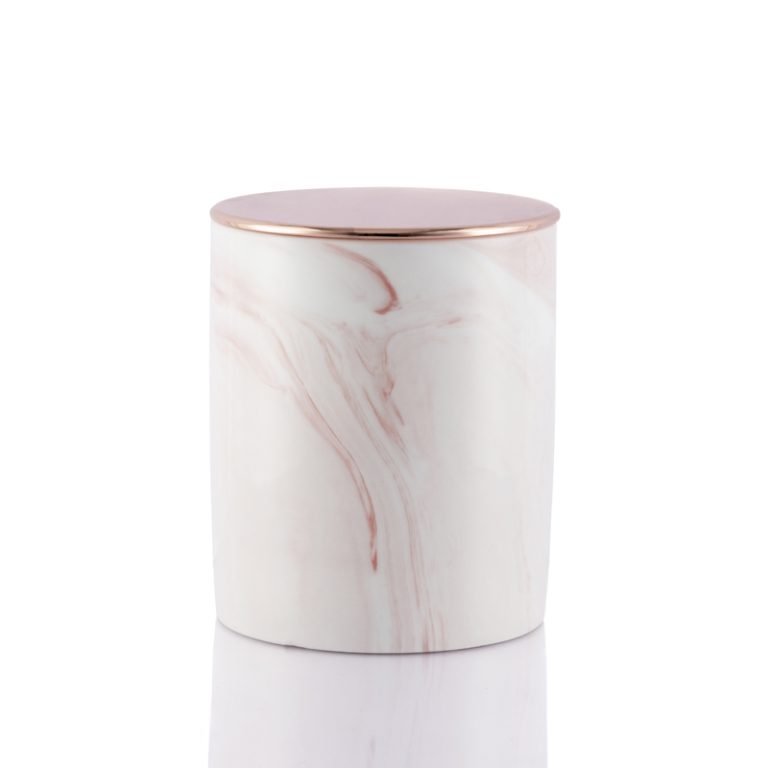 Rose Vein Ceramic Candle | Soft Floral-Woody – iColor OEM Luxury Ceramic Vessel