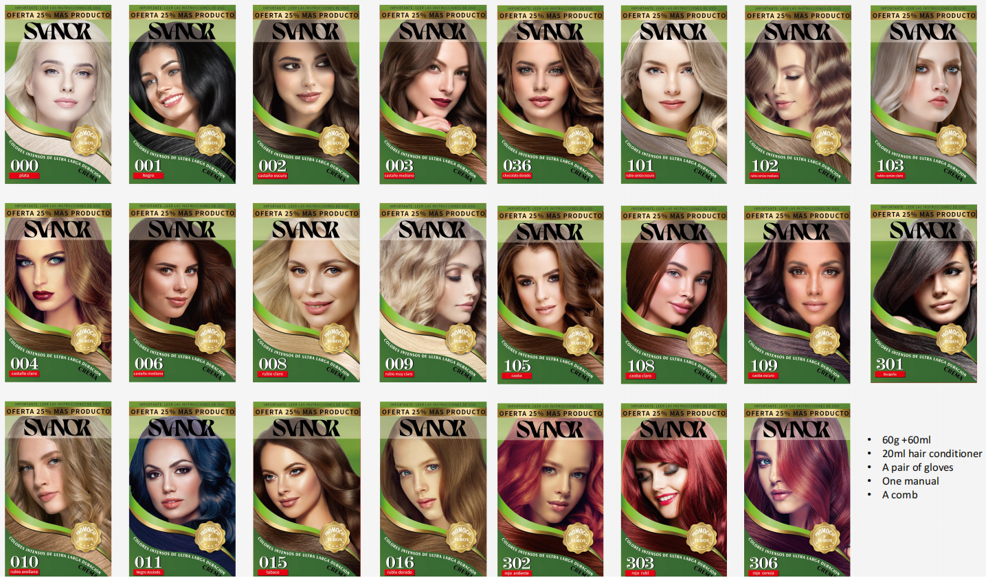 Complete Hair Color Kit OEM 60g Color Cream + 60mL Developer & 20mL Conditioner – iColor 2