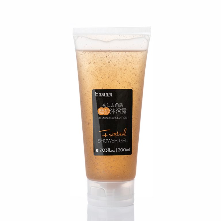 OEM Almond Exfoliating Shower Gel – Natural Scrub Particles & Gel Texture | iColor