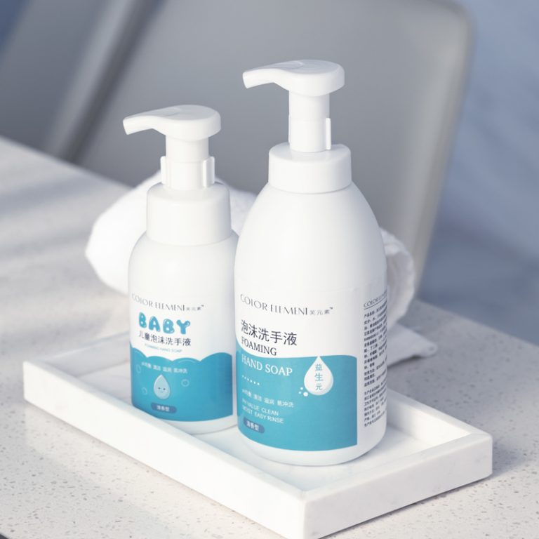 OEM pH-Balanced Foaming Hand Soap | Custom Baby & Prebiotic Hand Wash | iColor