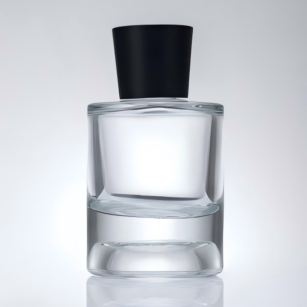 100ml Custom Perfume Bottle with Matte Black Cylinder Top | iColor | OEM Design, Mold & Produce