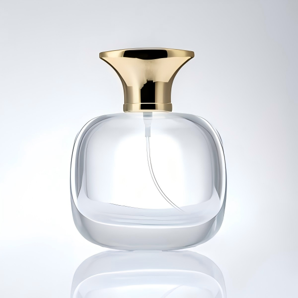 50ml Gold Flared Cap Custom Perfume Bottle OEM Manufacturer | Design, Mold & Produce