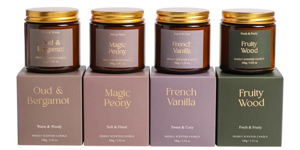 iColor Soft Glow Amber Jar Scented Candle Set2