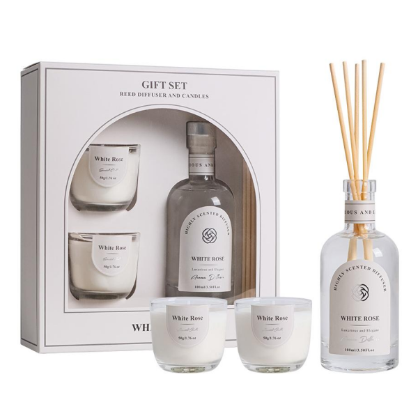White Rose Fragrance Gift Set | Custom OEM Service by iColor