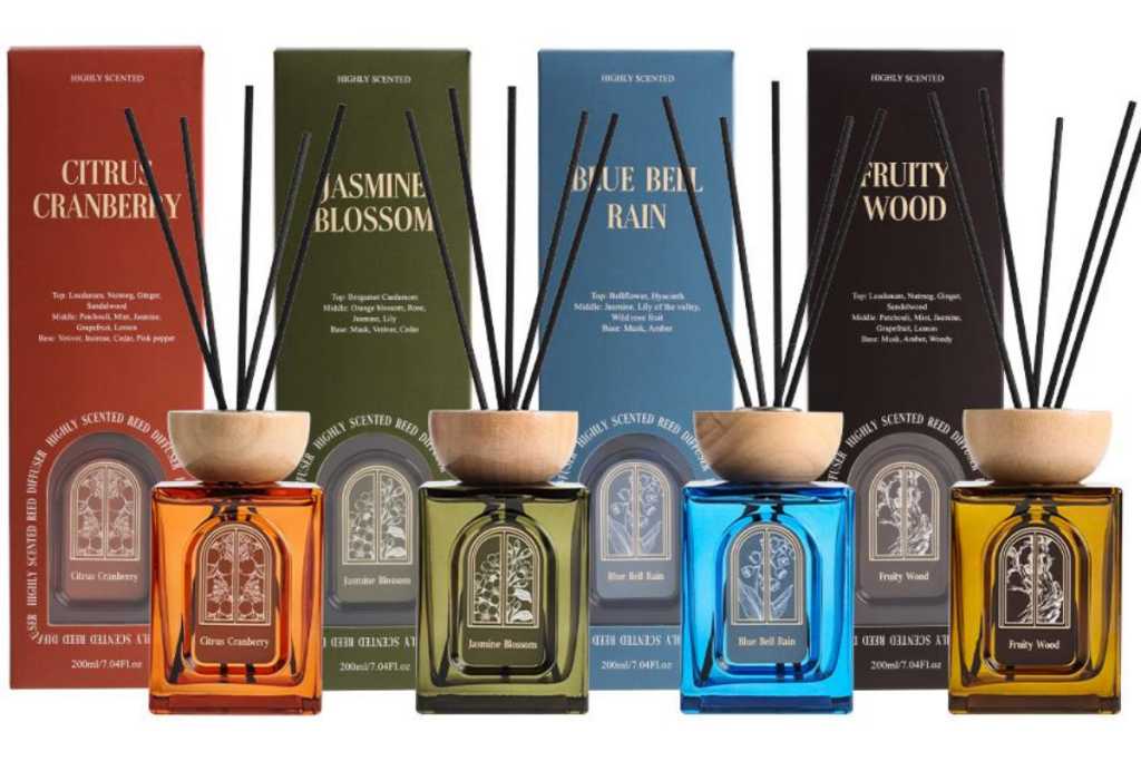 iColor Vintage Window Wood Lid Reed Diffuser Set
